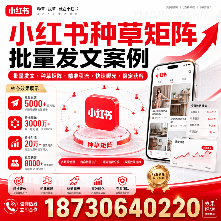 钦州小红书种草矩阵批量发文案例